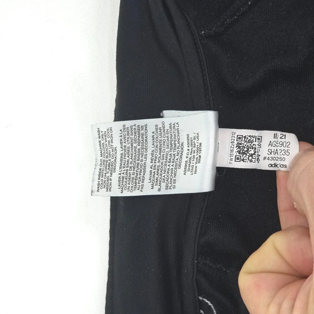 Adidas Tricot‎ Jacket Boys 6 Long Sleeve Big Logo 3 Stripe Center Activewear
